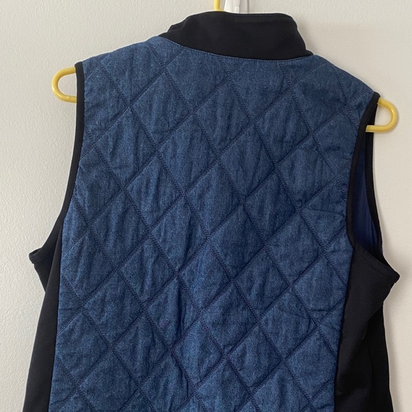 Chico's Blue and Black Quilted Vest - Picture 6 of 9